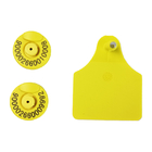 Желтый RFID-ушной метчик для животных в соответствии со стандартом R/W ISO11784/5 FDX-B
