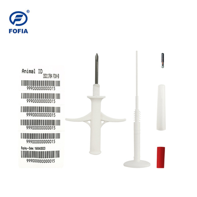 2.12X11.5mm ID RFID Bioglass Microchip Tag 134.2KHZ для лошадей в белом шприце