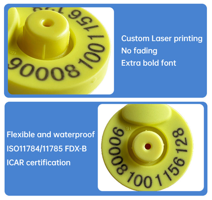 Животные отслеживая бирки уха 134.2khz Electonic Rfid для животного идентификации