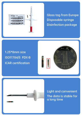 Fofia 2026 Лидер продаж RFID 134,2 кГц микрочип для идентификации животных Интегрированный тип ушная бирка ZS009 Водонепроницаемый для инъекций крупного рогатого скота