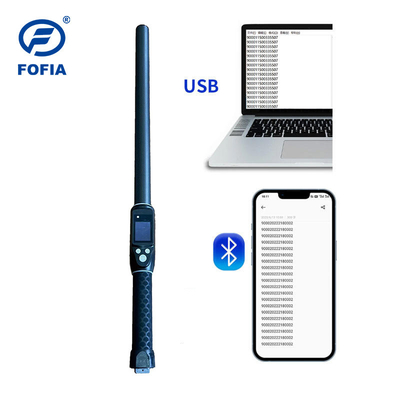 Настройка ISO FDX-B HDX 30,000 Records Ручная палка с RFID-читателем для головного скота