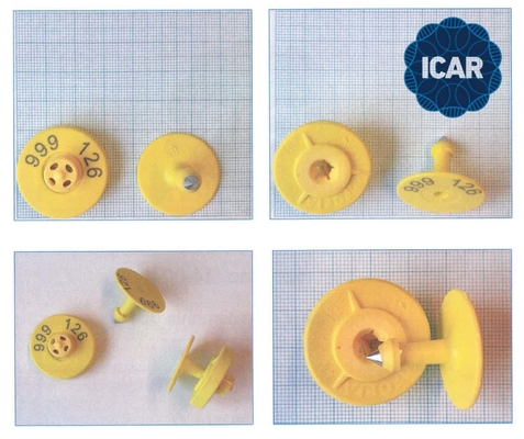 Поддержка отслеживания животных BLE Reader FULL ICAR Электронные ушные ярлыки в TPU Yellow