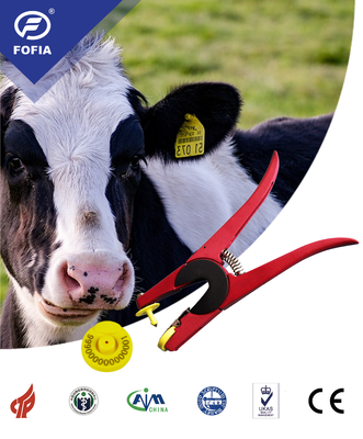 FOFIA Новый RFID электронный ушной метчик TPU Пластик 134.2KHz Частота 17 см Дистанция чтения Полный сертификат ICAR для крупного рогатого скота и овец