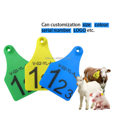 FOFIA Cow TPU Visual Yellow Livestock Connect Ear Tag T921 Модель для ушей скота