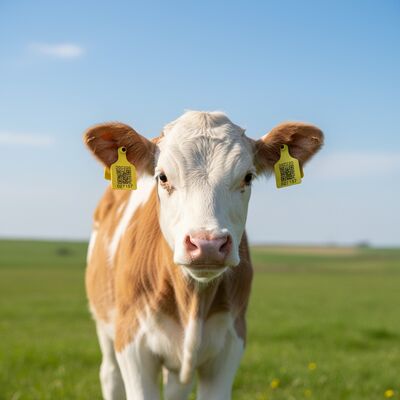FOFIA Cow TPU Visual Yellow Livestock Connect Ear Tag T921 Модель для ушей скота
