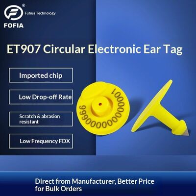 Новый FDX низкочастотный электронный ушной тег RFID Animal Tag Full-Duplex Свинья Кровь Открытый/Закрытый рот Идентификация скота