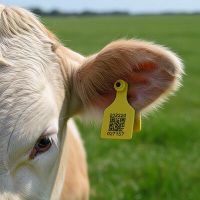 T921 Животное Желтая коза Животноводство Ушная метка RFID TPU Ферма КРС