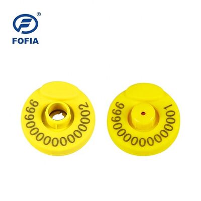 Ушная бирка RFID стандарта вибрации FOFIA ET907 IEC 68-2-6 для пластикового материала крупного рогатого скота Безопасная и точная идентификация
