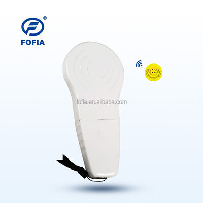 Прочный пластиковый портативный RFID-считыватель FOFIA с OLED-экраном 128x32 / USB для использования на больших расстояниях для домашних животных и ферм / ранчо