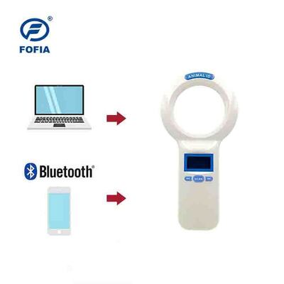 Прочный пластиковый PT200 RFID ручной считыватель с 128x64 OLED экраном ISO11784/5 Протокол чтения на большие расстояния для домашних животных и сельскохозяйственного использования