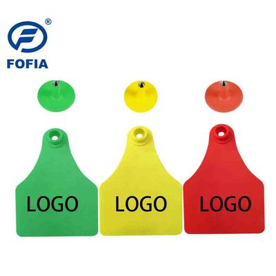 FOFIA ET921 Пластиковые коровьи ушные метки для отслеживания животных Лазерное кодирование Различные размеры Кровь Овцы Свиньи Ферма Использование с номером