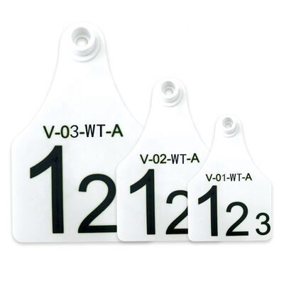 FOFIA ET921 Пластиковые коровьи ушные метки для отслеживания животных Лазерное кодирование Различные размеры Кровь Овцы Свиньи Ферма Использование с номером