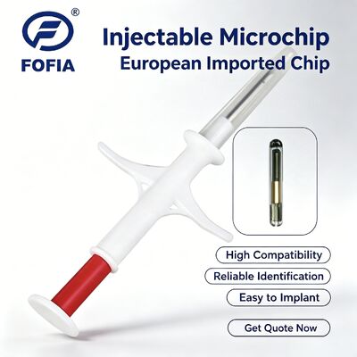 Fofia Новый сертифицированный ICAR RFID 134.2kHz PP Animal ID микрочип водонепроницаемый для домашних животных 1,5 года гарантии