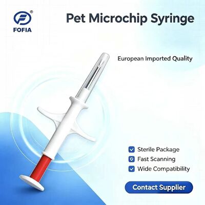 Новый FOFIA RFID ICAR сертифицированный 134.2kHz Animal Microchip FDX/EM4305 Chip IP67 водонепроницаемый пластик для инъекций домашних животных