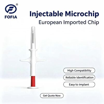 ICAR сертифицированный FOFIA RFID 134.2kHz Животный микрочип FDX/EM4305 Чип IP67 водонепроницаемый для домашних животных Инъекционный пластик