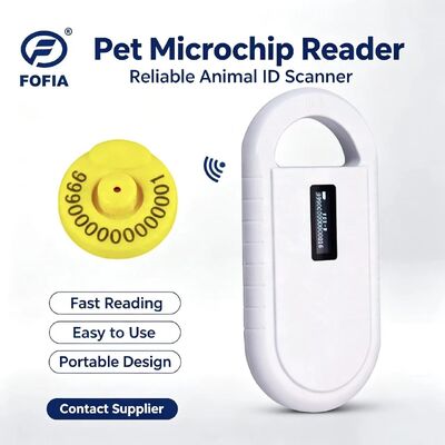 Fofia ручной пластиковый микрочип для животных с RFID-картой PT160 134,2 кГц OLED экран USB литийная батарея CE сертифицирован ISO