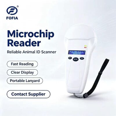 Прочный ручной RFID-считыватель FOFIA PT580 125кГц/134.2кГц ISO11784/5 OLED-экран 128x32 Дальность считывания 10-20м USB/для животных