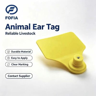 Ушная бирка для животных ICAR Fofia T904+T901 RFID TPU 72*57мм, лазерная маркировка, гарантия 3 года, для использования на фермах для крупного рогатого скота