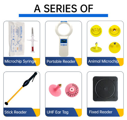 Fofia New Hot Selling RFID Separate Reusable134.2kHz Animal ID Microchip ZS005 Blue Waterproof Pet Use Injection 1.5 Year