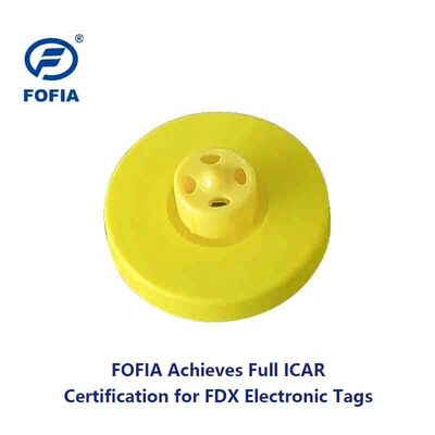 FOFIA Новые полнофункциональные прочные водонепроницаемые RFID TPU желтые ушные бирки ICAR LF ET908+T905 для ферм с гарантией 5 лет для крупного рогатого скота 14,5 мм