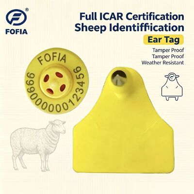 Fofia ET957+T967 Комбинированная электронная ушная бирка для отслеживания овец и коз Новая высококачественная RFID TPU Лазерная маркировка 3 года