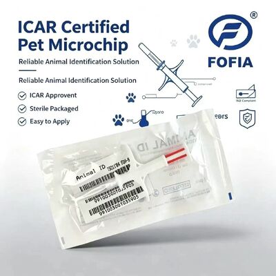 Прочный Fofia Новая горячая распродажа RFID 134,2 кГц PP Материал собачий идентификационный микрочип водонепроницаемая бирка для ушей для фермерского использования 1,5 года