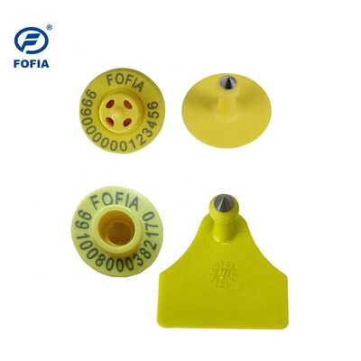 Высококачественные новые электронные ушные бирки ET957+T901 134,2 кГц из ТПУ для свиней, крупного рогатого скота, овец, фермерских хозяйств, дальность считывания 10 см, от -20 до 80°C, 29,9*0,3 мм