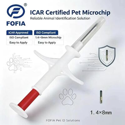 FOFIA Новый микрочип RFID 134,2 кГц для животных FDX/EM4305 IP67 водонепроницаемый для крупного рогатого скота / свиней / овец