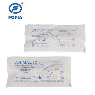 ICAR-сертифицированная RFID-ушная бирка FOFIA ZS007 для животных, микрочип FDX/EM4305, водонепроницаемость IP67, белый ПП, 1.4x8 мм, для собак, кошек, домашних животных