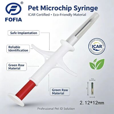 Новая прочная водонепроницаемая белая RFID-микрочип для животных Fofia ZS006 с классом защиты IP67 и гарантией 1,5 года для инъекционной бирки для собак, кошек и домашних животных