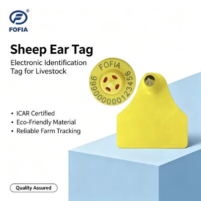 FULL ICAR Certified 134.2KHz FDX-B RFID TPU Material Sheep & Cattle Ear Tag Новый для отслеживания скота ET957+T967 Fofia
