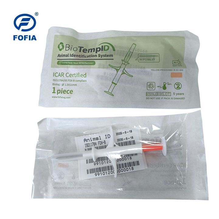 HT003 Наблюдение за температурой в режиме реального времени ISO11784/5 FDX-B RFID микрочипный комплект для лошадей и скота