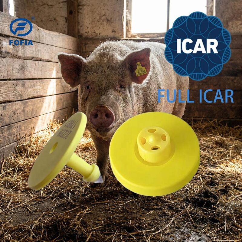 Прочный TPU RFID ушной метчик для животных FDX-B 134.2KHz ISO11784/5 для управления убоем скота