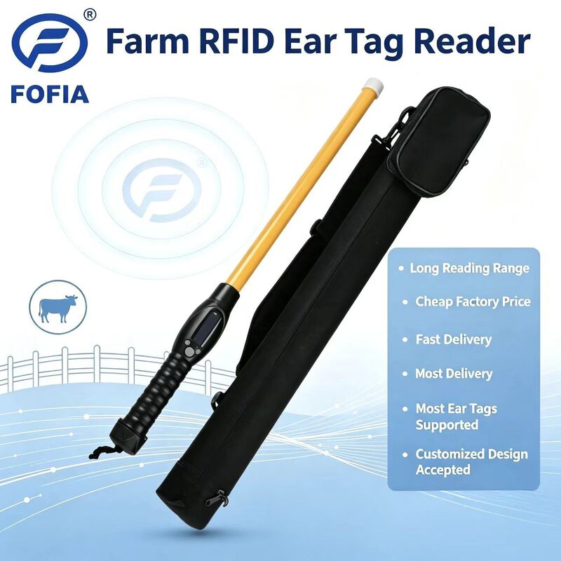 FOFIA водонепроницаемый PT280 RFID Reader 134.2kHz ПВХ пластик NLIS Австралия ICAR одобренный ID скота USB ISO 11784/5 10-20 см