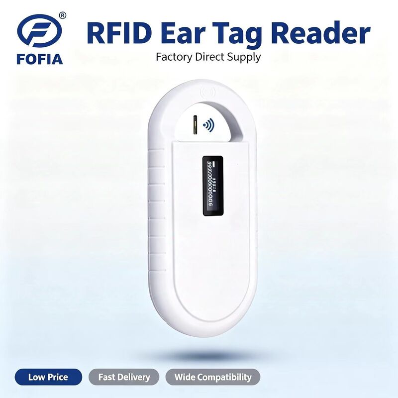 Ручной пластиковый RFID-считыватель карт с микрочипами животных PT160, OLED-экран, 134,2 кГц, USB-литиевая батарея, сертифицированный CE, ISO 11784/11785