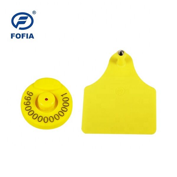 Сертифицированные Fofia ICAR пластиковые ушные бирки для крупного рогатого скота, свиней, коз, совместимые с ISO, интеллектуальная идентификация скота