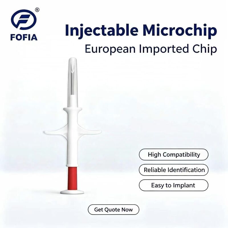 ICAR сертифицированный FOFIA RFID 134.2kHz Животный микрочип FDX/EM4305 Чип IP67 водонепроницаемый для домашних животных Инъекционный пластик