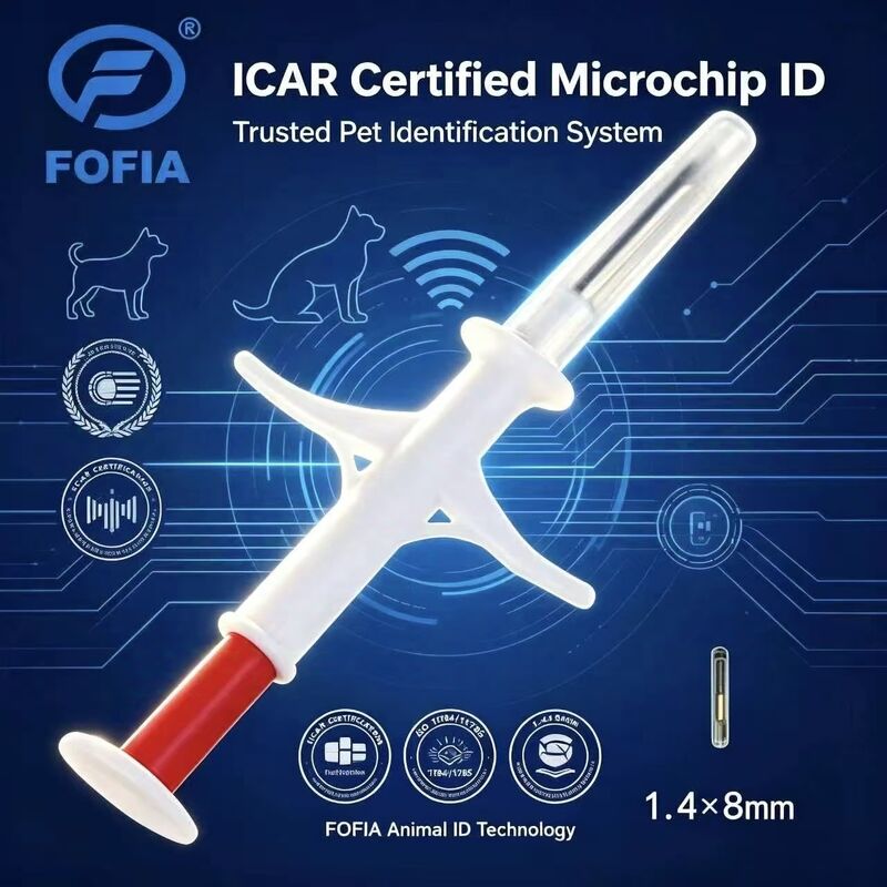 FOFIA Новый RFID 134,2 кГц Животный микрочип FDX/EM4305 Чип IP67 водонепроницаемый Кровь/Свинья/Овечка Животные домашний питомник PP