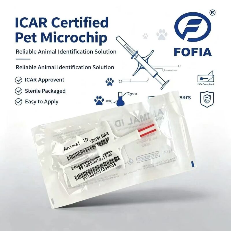 Прочный Fofia Новая горячая распродажа RFID 134,2 кГц PP Материал собачий идентификационный микрочип водонепроницаемая бирка для ушей для фермерского использования 1,5 года