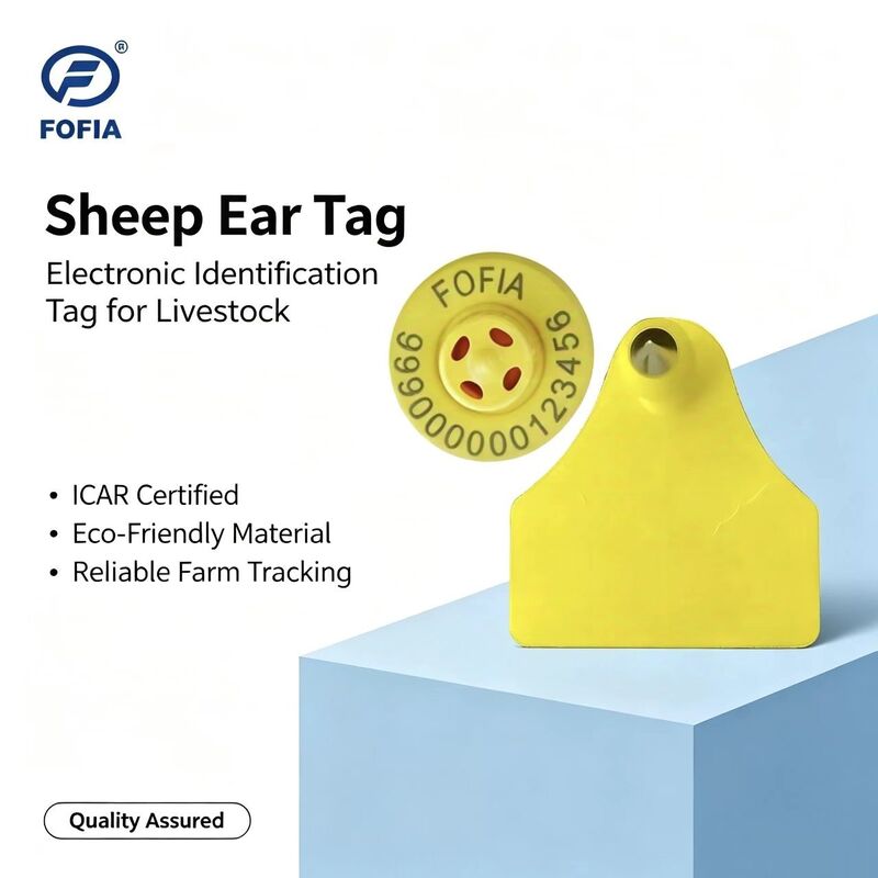 FULL ICAR Certified 134.2KHz FDX-B RFID TPU Material Sheep & Cattle Ear Tag Новый для отслеживания скота ET957+T967 Fofia