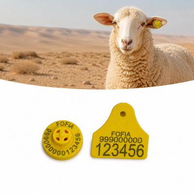 Дистанция чтения 22 см для FDX-B Sheep Ear Tags 4,0 г Частота 134,2 КГц, предназначенная для повышения производительности овец